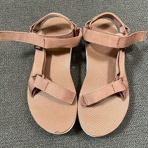 Teva Sz 8 Birch/Brown Flatform Universal Platform Sandal